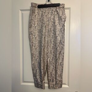 Rag & Bone Black and Cream Floral Pants